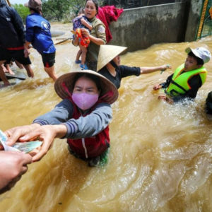 Charity and dignity of flood-affected people