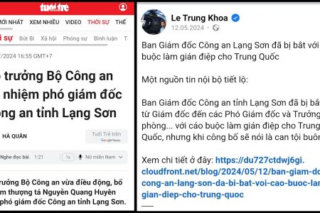 Lần lượt thay hết dàn lãnh đạo công an Lạng Sơn vì làm gián điệp cho Trung Quốc